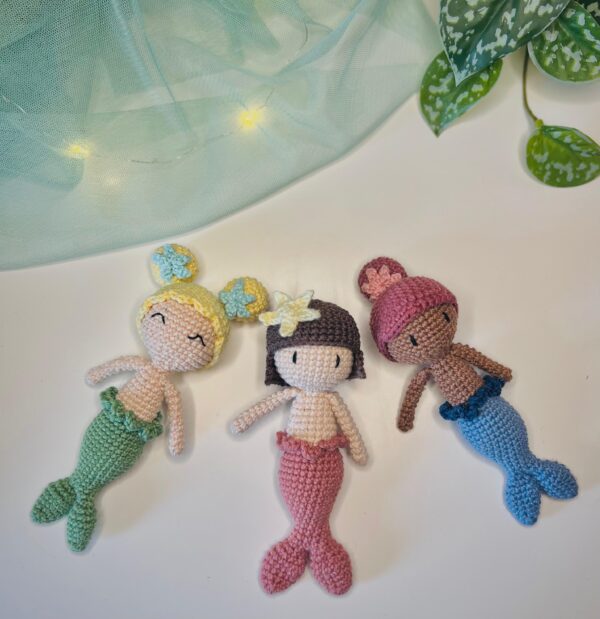 Sirène (4 coiffures incluses) - Patron de crochet – Image 5