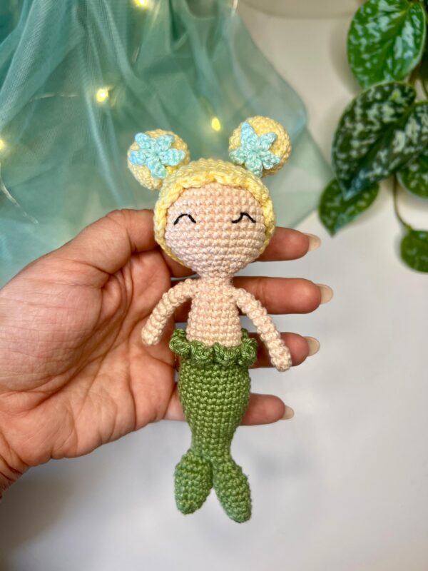 Sirène (4 coiffures incluses) - Patron de crochet – Image 6